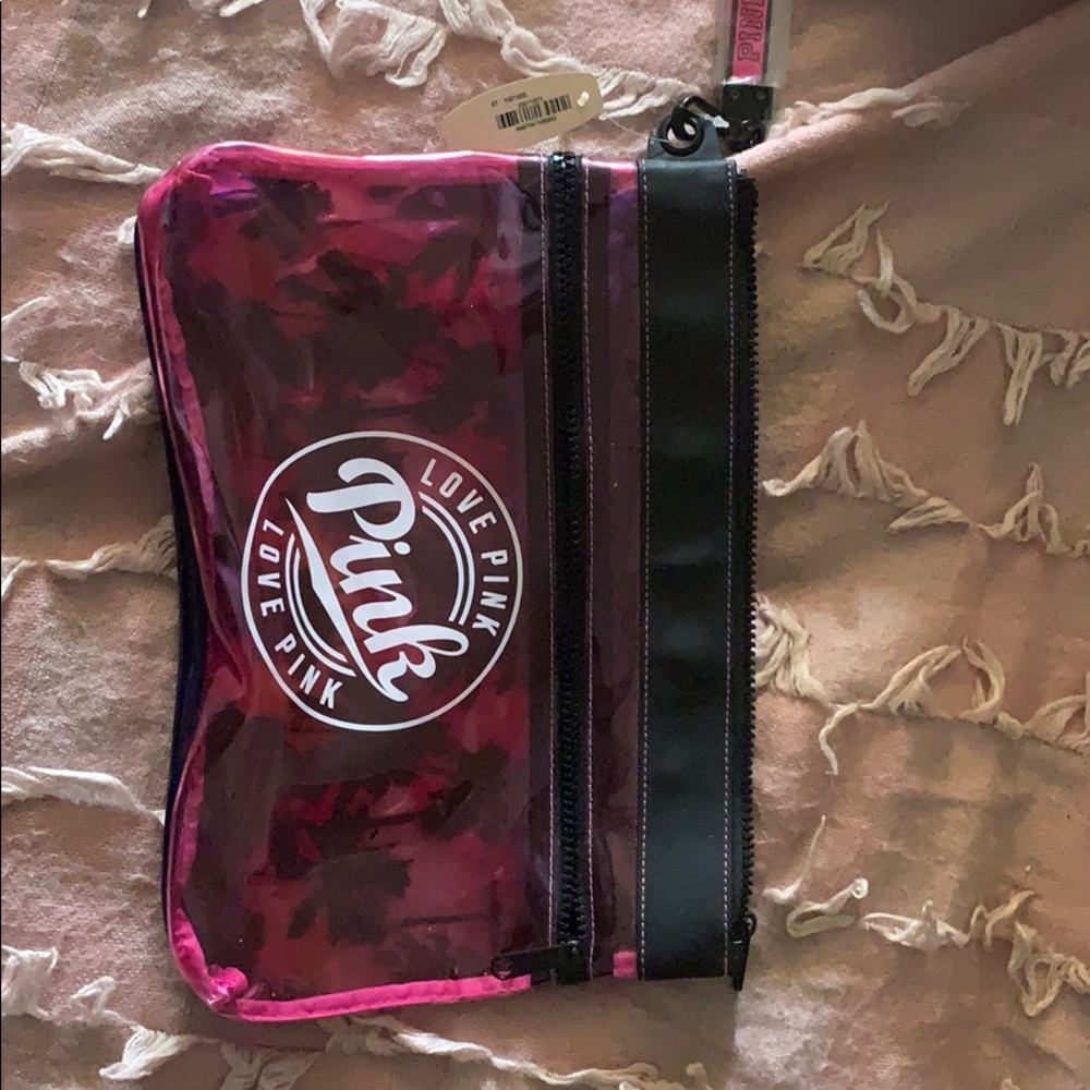 See thru Pink VS bikini/makeup bag